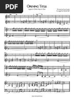 [Piano Sheet] The Legend of Zelda: Majora's Mask - Song of 