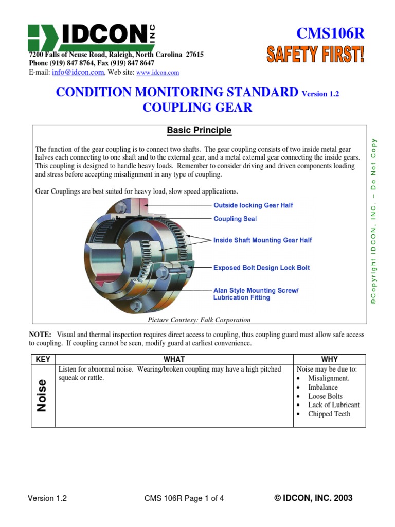 Gear Coupling Condition Monitoring Guide | PDF