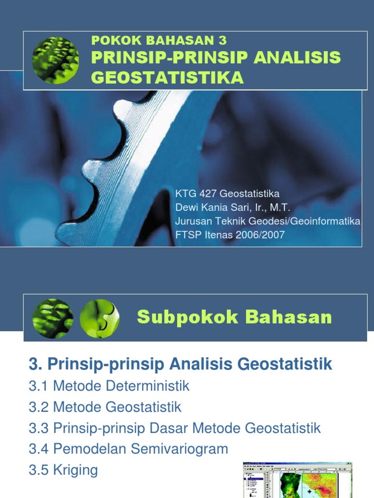 Prinsip Analisis Geostatistika | PDF | Teknologi & Rekayasa