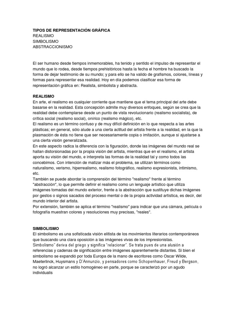Formas de Representación Gráfica | PDF | Los símbolos | Realismo (Artes)