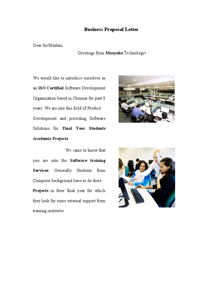 Business Proposal for Student Projects | PDF | Databases | Computing