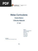 Metas Curriculares Ciencias Naturais 9 Ano