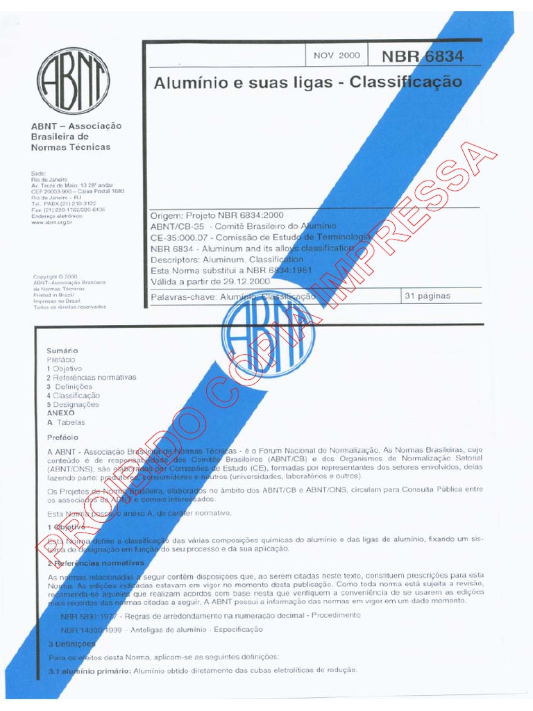 NBR 6834 | PDF