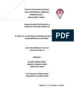 El Papel de Los Sistemas de Contabilidad en El Acceso Al Financiamiento de Las Mipymes