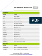 Free Excel Keyboard Shortcuts