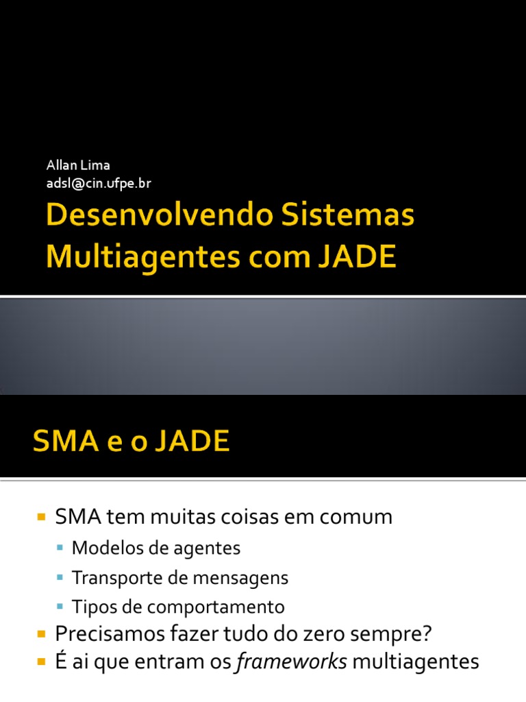 Introdução ao JADE para Agentes Java | PDF | Framework de software ...