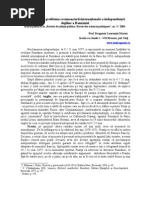 Diplomatia si problema recunoasterii internationale a independentei depline a Romaniei