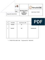 Manifold Hydro-Test Calibration Request: Cont. Name: HANWHA Contract No.: CB/CSPD/2004