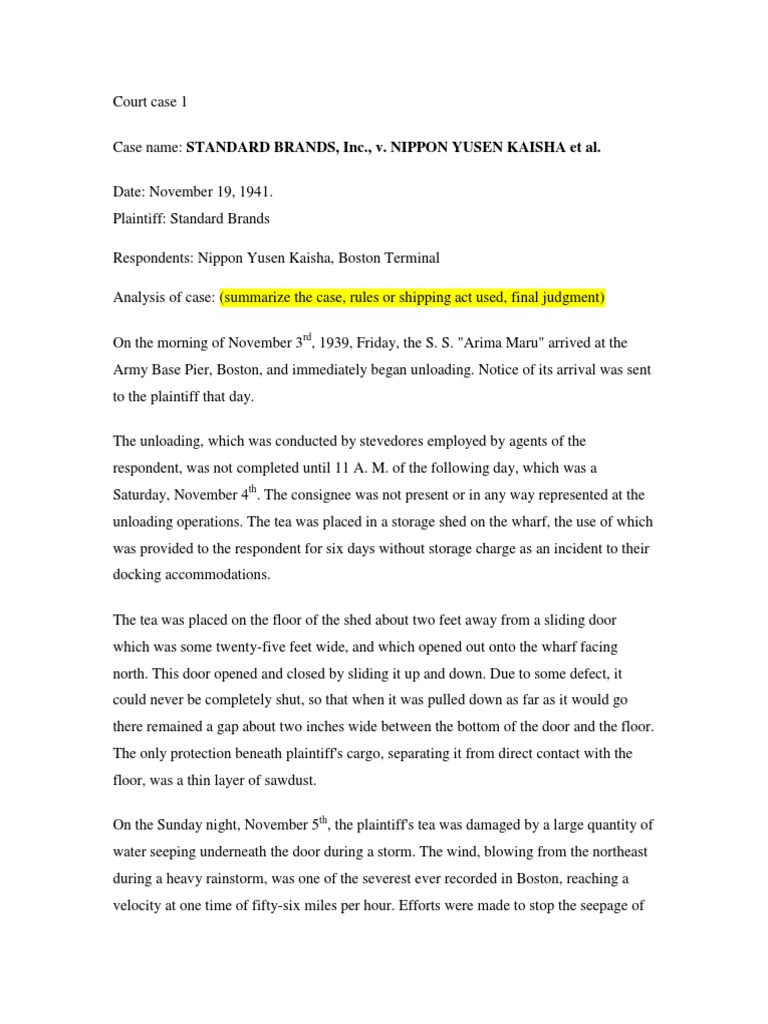 court-case-1-sample-pdf-negligence-bill-of-lading