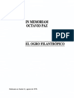 El Ogro Filantrópico. Octavio Paz.