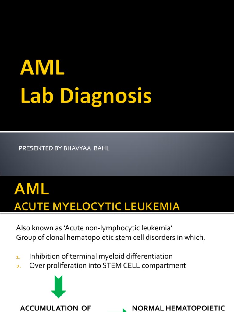 Diagnosis Of Aml , Cytogenetics analysis in AML as a prognostic tool ...