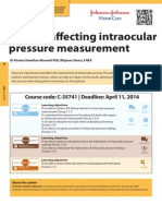 Factors Affecting Intraocular Pressure Measurement