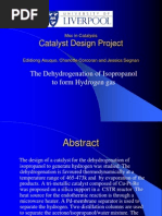 The Dehydrogenation of Isopropanol To Form Hydrogen Gas