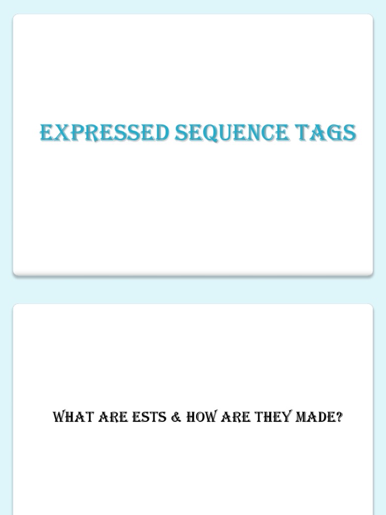 Expressed Sequence Tags PDF Complementary Dna Gene