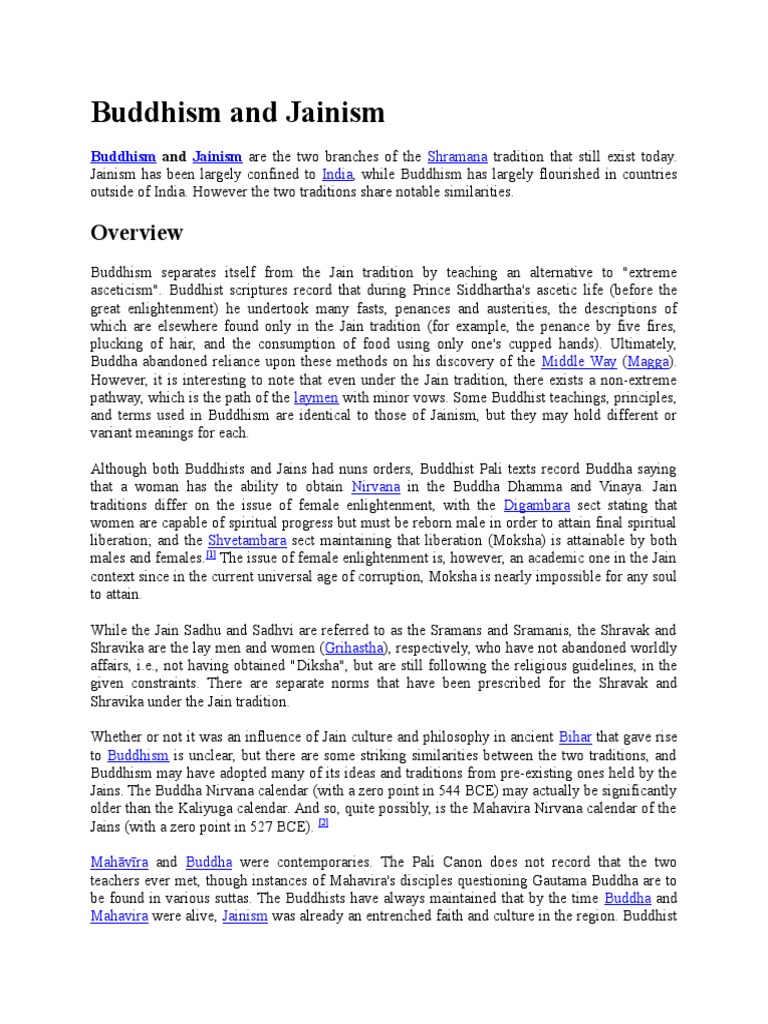 Buddhism and Jainism | PDF | Gautama Buddha | Religious Comparison