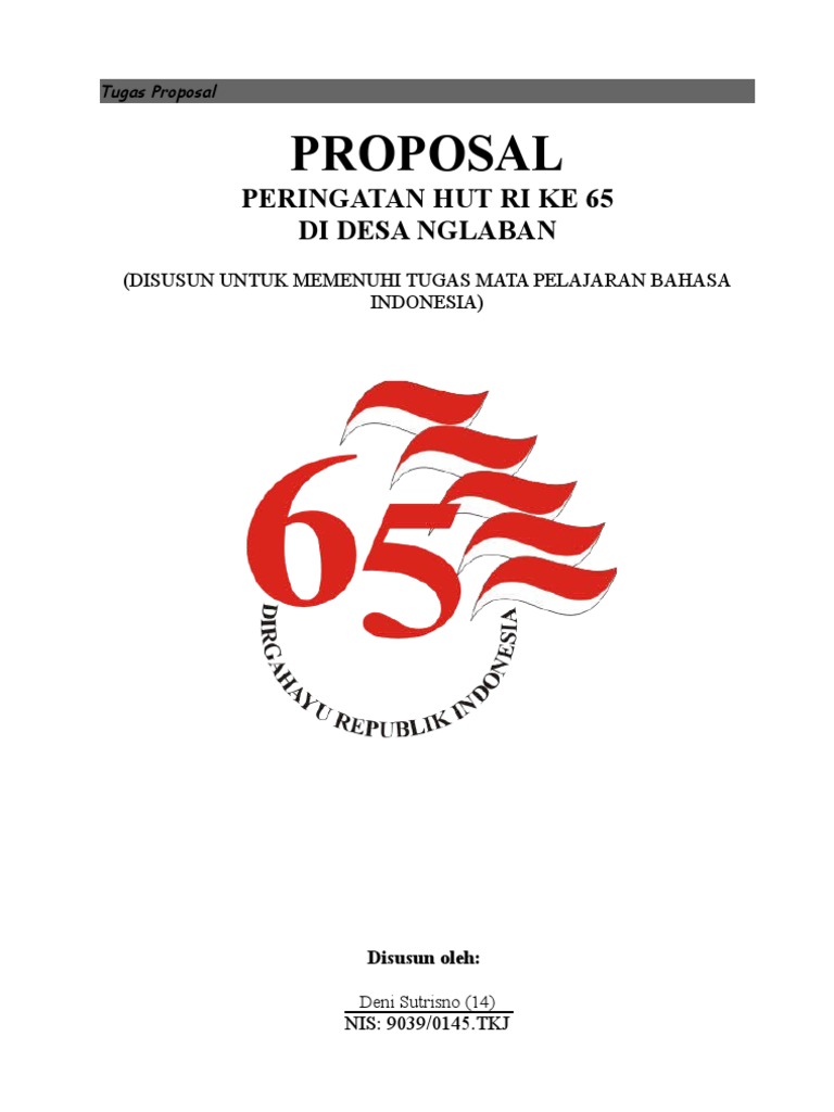 Proposal HUT RI Ke 65