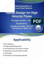 Riprap Design For High Velocity Flows