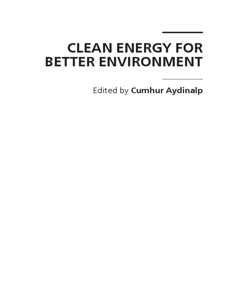 Clean Energy For Better Environment PDF | PDF | Proton Exchange ...