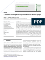 A Review of Cleaning Technologies For Biomass-Derived Syngas