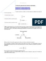 Calculo Fraccion Generatriz Forma Manual y Excel Numeros Decimales