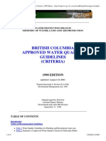 Canada BC Water Guidelines
