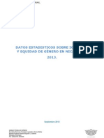 Estadisticas Sobre Igualdad y Equidad de Genero en Nicaragua