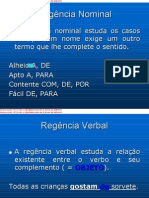 Regência Nominal