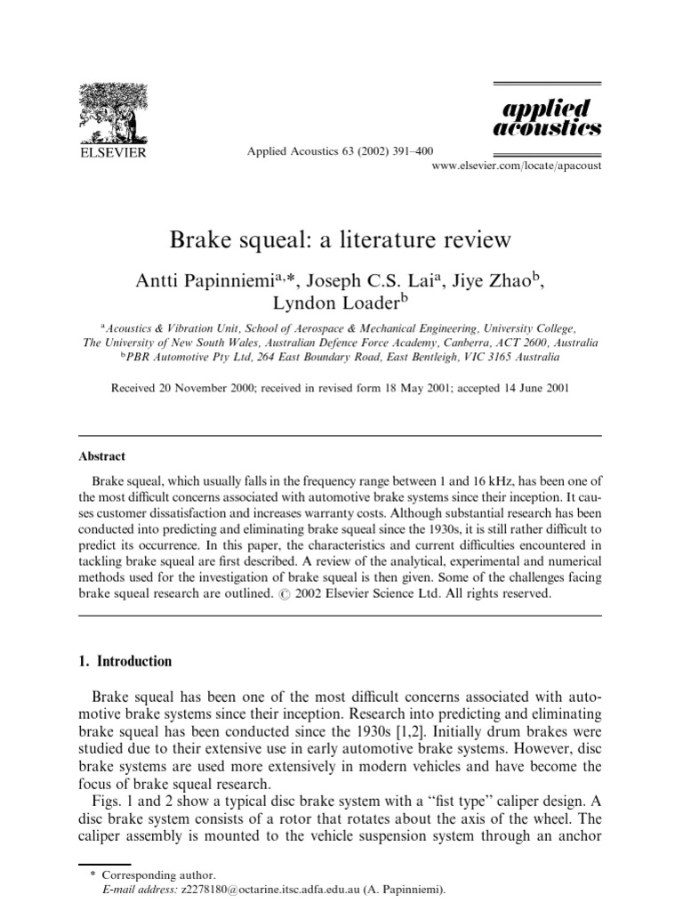 Brake Squeal PDF Brake Normal Mode