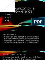 Qualification & Competence