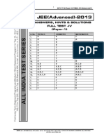 Fulltest IV Advanced Paper 1 Answer Sol Aits 2013 Jeea FT IV Paper 1