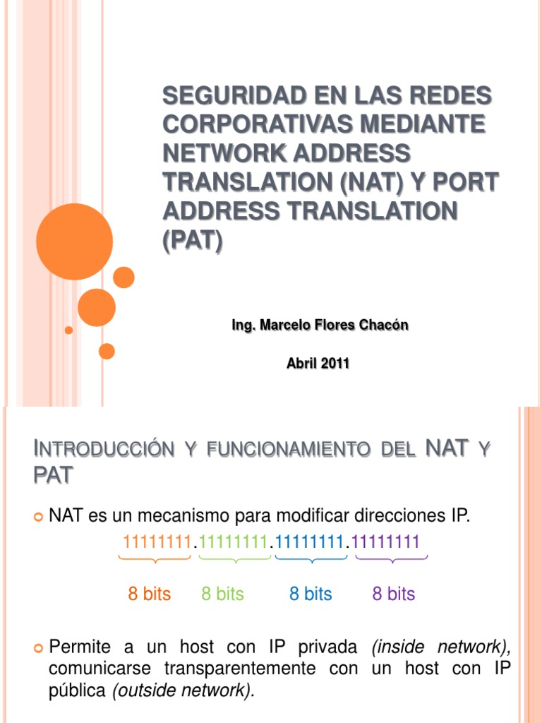 Implementación de Network Address Translation (NAT) y Port Address Translation (PAT) para