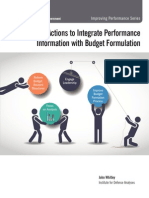 Four Actions to Integrate Performance Information With Budget Formulation