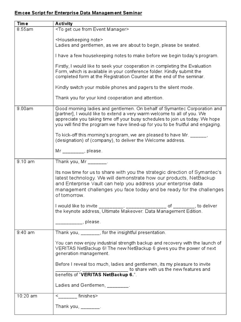 Emcee Script Pdf Computing Computing And Information Technology
