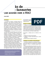 Validação de Agentes Saneantes (de Acordo Com o FDA)