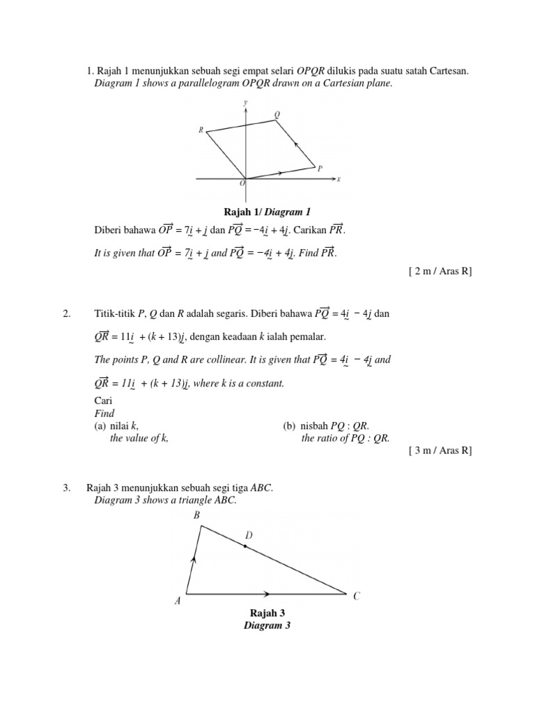 Vektor Tingkatan 5 Pdf Aljabar Abstrak Mengajar Matematika