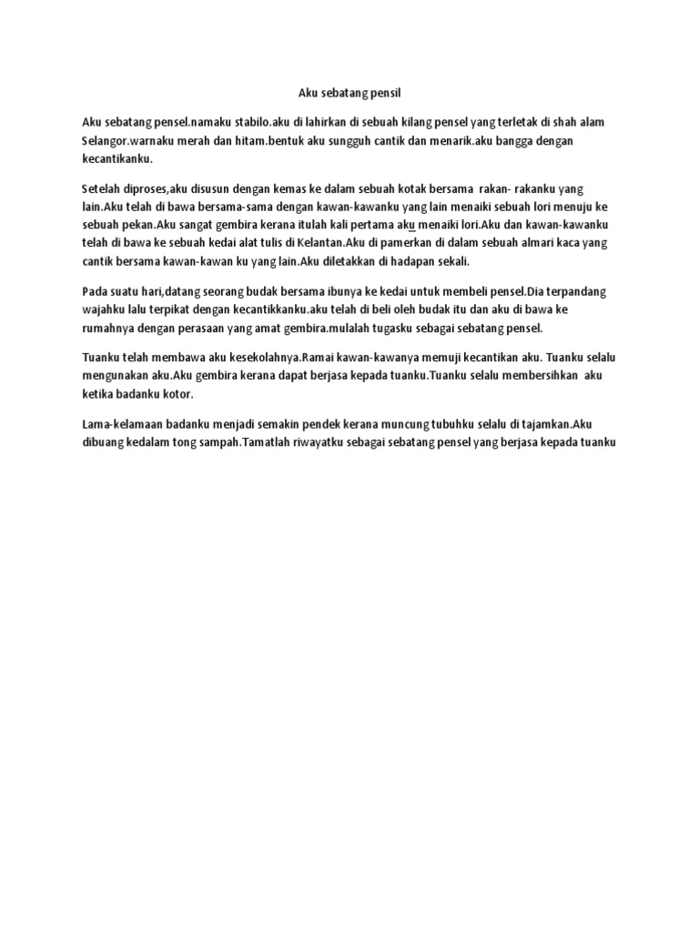 Aku Sebatang Pensil Pdf