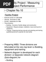 A Facility Project: Measuring Project Performance - Chapter No 10