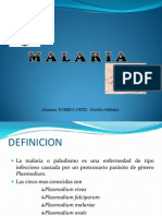 Malaria: agente, transmisión y cuadro clínico