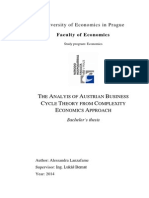 Austrian Business Cycle Theory From Complexity Economics Approach