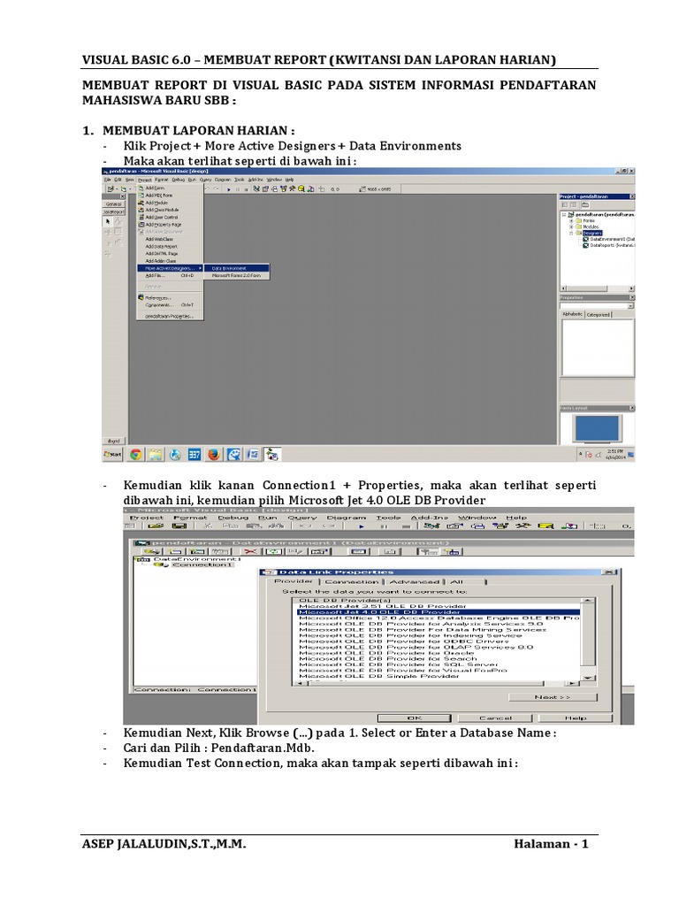 Membuat Report di Visual Basic 6.0 | PDF