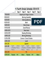 Updated Schedule 2014-15