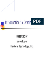 Introduction to Oracle RDBMS