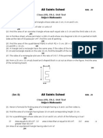 IX Maths Unit Test