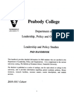 Leadership and Policy Studies PHD Handbook 2010
