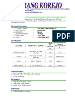 Sarang Korejo CV 1