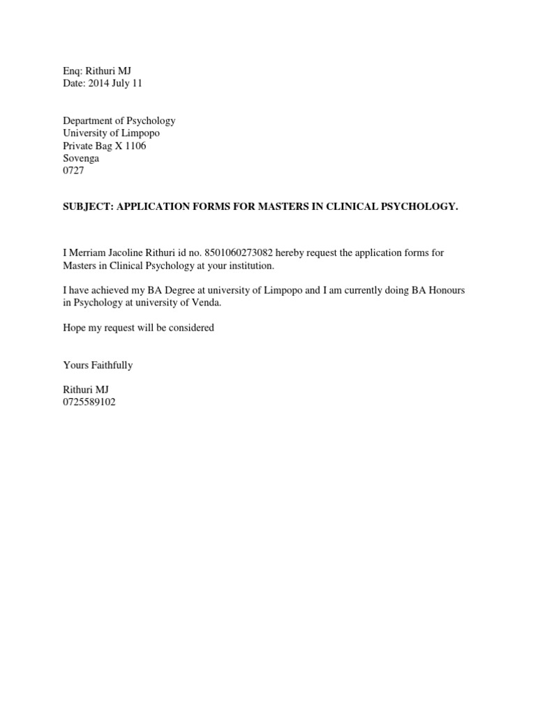 Request Letter | Rape | Hiv/Aids