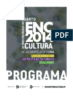 ENC 2014 - Programa Del Cuarto Encuentro Nacional de Cultura