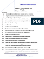 Social Science Sample Paper X 2007