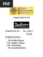 Download Radisson Hotels Assignment by akshay_mathur6229115 SN23720185 doc pdf
