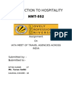 Introduction to Hospitality Hmt-552